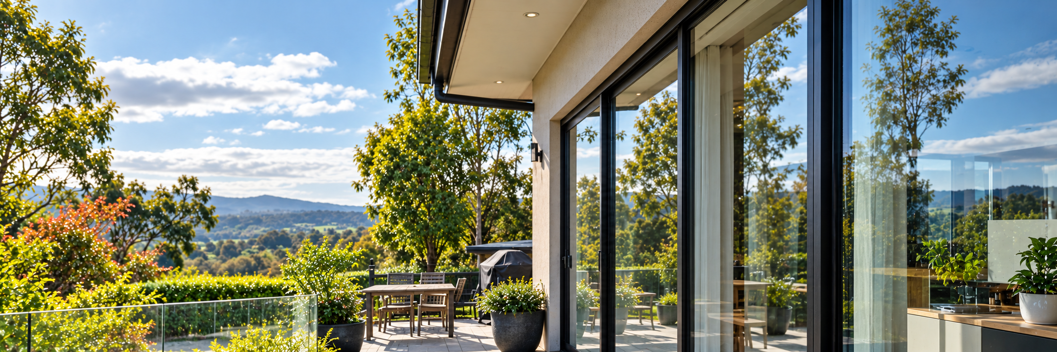 Clean windows on a home