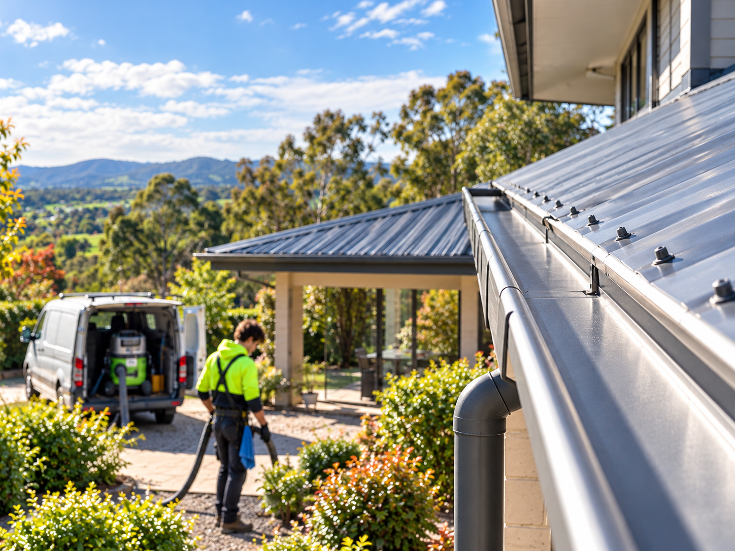 Clean gutters after professional cleaning