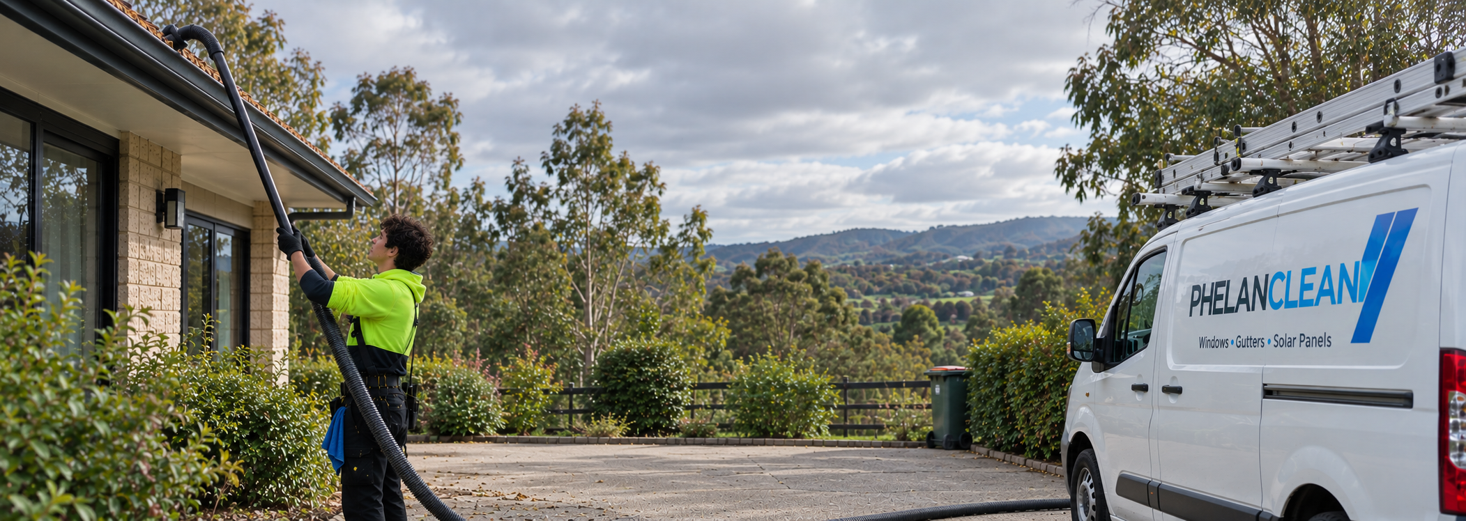 Phelan Clean working around an Adelaide Hills property
